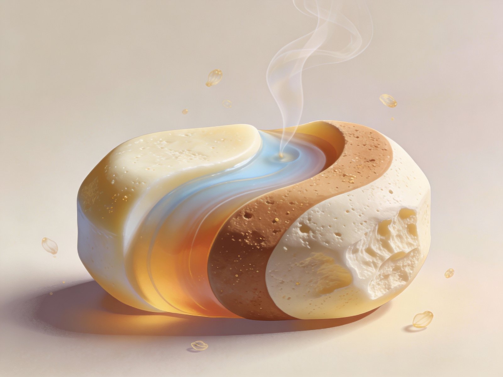 Podgląd sceny AR w aplikacji XperiBase Flow z kamieniem i nakładką wizualną